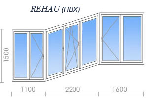 Остекление балкона rehau